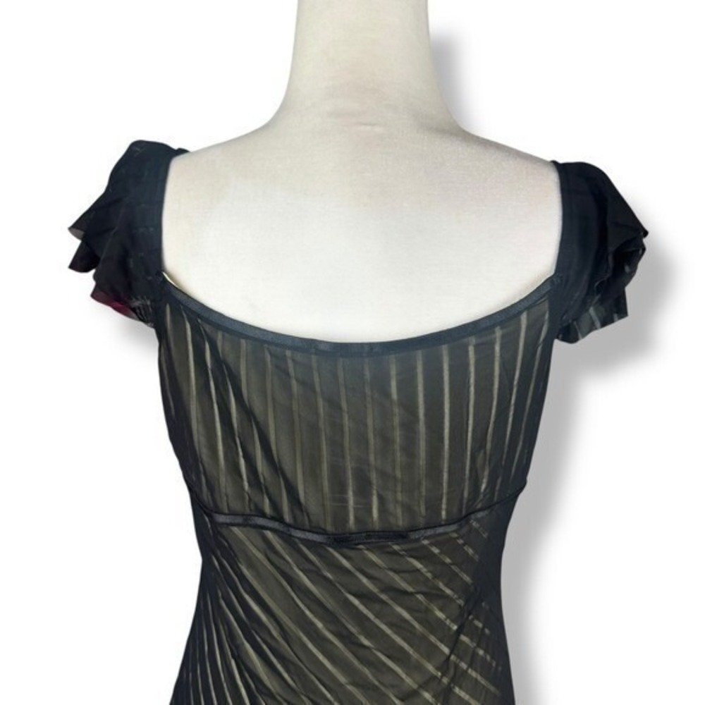 Black Mesh Babydoll Dress Womens Size‎ XL (Runs Small) Whimsigoth Fairy Flutter - Picture 3 of 16